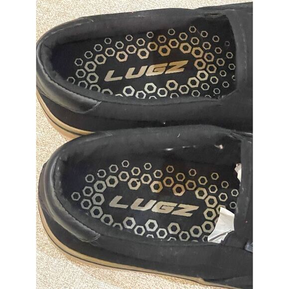 Lugz Mens Clipper Classic Slip-On Fashion Sneaker | Black/Gum Size 7W - Picture 5 of 7